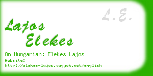 lajos elekes business card